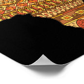 Afrika Karte Afrika Giftvintage Schwarzamerikanisc Poster (Ecke)