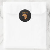 Afrika Karte Afrika Giftvintage Schwarzamerikanisc Runder Aufkleber (Tasche)