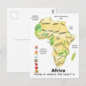 Afrika Karte Anpassen Benutzerdefiniert (Vorne/Hinten)