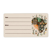 Afrika-Karte Dekorative Stammes-Elemente Muster (Vorne)