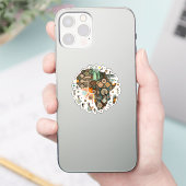 Afrika-Karte Dekorative Stammes-Elemente Muster Aufkleber (Telefon)
