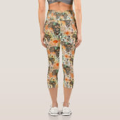 Afrika-Karte Dekorative Stammes-Elemente Muster Capri Leggings (Rückseite)