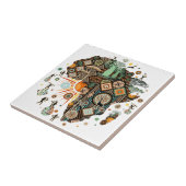 Afrika-Karte Dekorative Stammes-Elemente Muster Fliese (Seite)