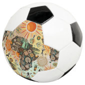 Afrika-Karte Dekorative Stammes-Elemente Muster Fußball (Dreiviertel)
