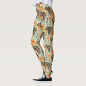 Afrika-Karte Dekorative Stammes-Elemente Muster Leggings (Links)