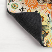 Afrika-Karte Dekorative Stammes-Elemente Muster Mousepad (Ecke)
