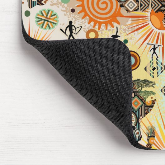Afrika-Karte Dekorative Stammes-Elemente Muster Mousepad (Ecke)