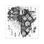 Afrika-Karte Dekorative Stammes-Elemente Muster Permastempel (Design)
