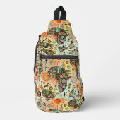 Afrika-Karte Dekorative Stammes-Elemente Muster Ta Crossbody Bag (Vorderseite)