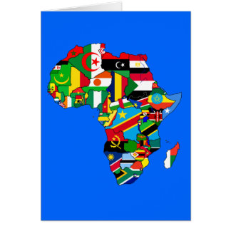 Afrika-Karte der afrikanischen Landesflaggekarte