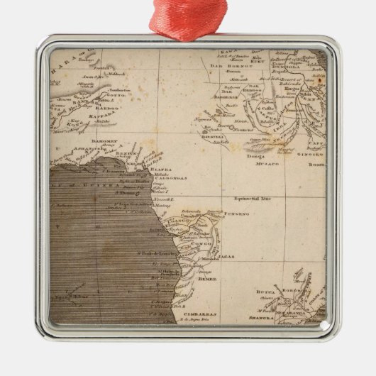 Afrika-Karte durch Arrowsmith Ornament Aus Metall (Vorne)