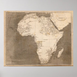 Afrika-Karte durch Arrowsmith Poster