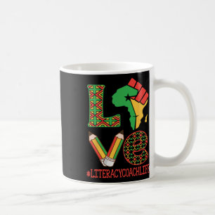 Afrika Karte erhobene Faust Liebe Alphabetisierung Kaffeetasse