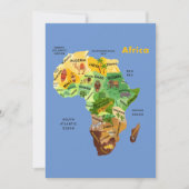 Afrika-Karte Feiertagskarte (Vorderseite)