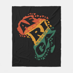 Afrika-Karte Fleecedecke