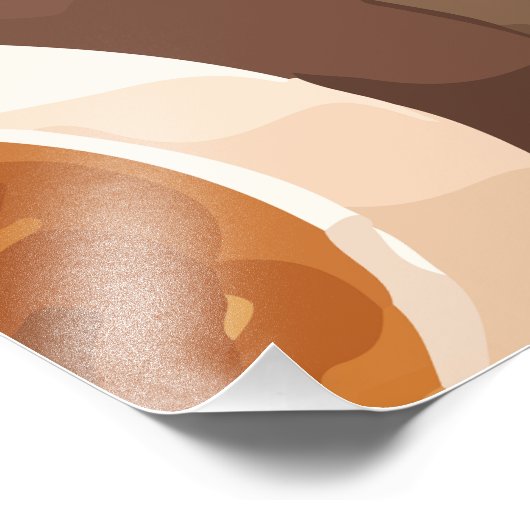 Afrika-Karte Fotodruck (Ecke)