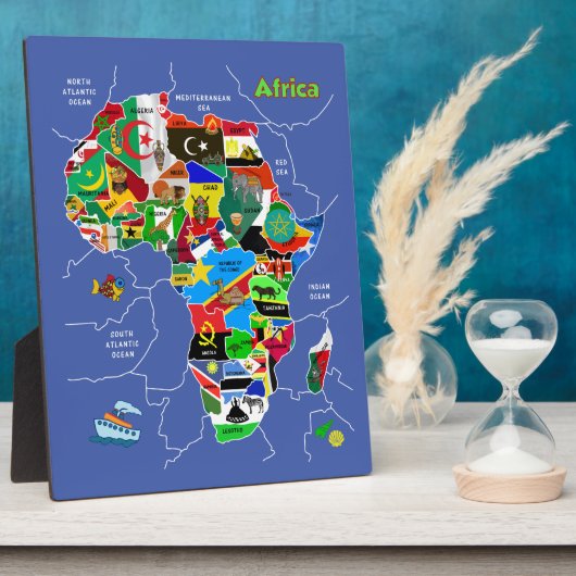 Afrika-Karte Fotoplatte (Seite)