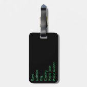 Afrika-Karte Gepäckanhänger (Rückseite vertikal)