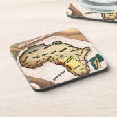 Afrika-Karte Getränkeuntersetzer (Linke Seite)