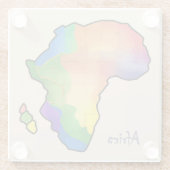Afrika-Karte Glasuntersetzer (Rückseite)