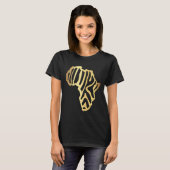 Afrika-Karte Golden 4 T-Shirt (Vorne ganz)