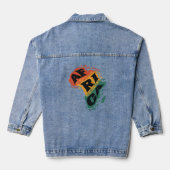 Afrika-Karte Jeansjacke (Rückseite)