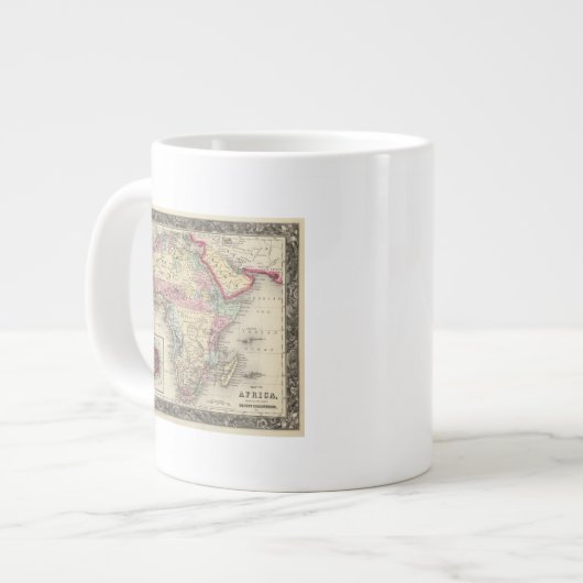 Afrika-Karte Jumbo-Tasse (Vorderseite Links)