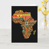 Afrika Karte Kente Juneteenth Afroamerikanisch Sch (Gelbe Blume)