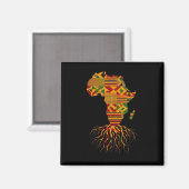 Afrika Karte Kente Juneteenth Afroamerikanisch Sch Magnet (Vorderseite/Rückseite)