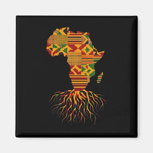 Afrika Karte Kente Juneteenth Afroamerikanisch Sch Magnet (Vorne)