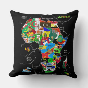 Afrika-Karte Kissen