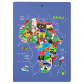 Afrika-Karte Klemmbrett (Rückseite)