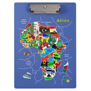 Afrika-Karte Klemmbrett
