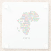 Afrika-Karte Kontinent Glasuntersetzer (Rückseite)