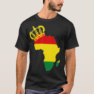 Afrika Karte Krone Schwarzgeschichte Monat Afrika T-Shirt