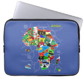 Afrika-Karte Laptopschutzhülle (Vorderseite)