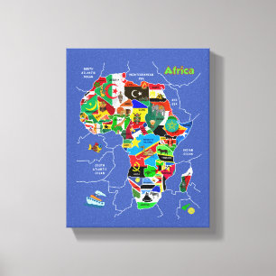 Afrika-Karte Leinwanddruck