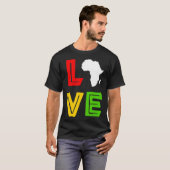 Afrika Karte Liebe Schwarze Geschichte Monat Afrik T-Shirt (Vorne ganz)