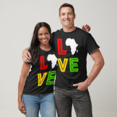 Afrika Karte Liebe Schwarze Geschichte Monat Afrik T-Shirt (Unisex)