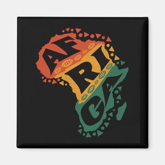 Afrika-Karte Magnet (Vorne)