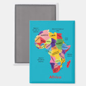 Afrika-Karte Magnet (Vorderseite/Rückseite)