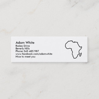 Afrika-Karte Mini Visitenkarte