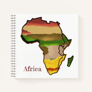 Afrika-Karte Notizblock