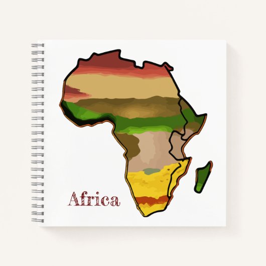 Afrika-Karte Notizblock (Vorderseite)