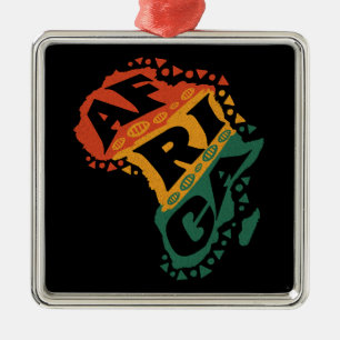 Afrika-Karte Ornament Aus Metall