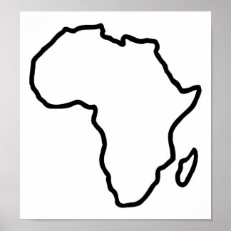 Afrika-Karte Poster