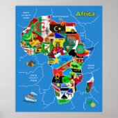 Afrika-Karte Poster (Vorne)