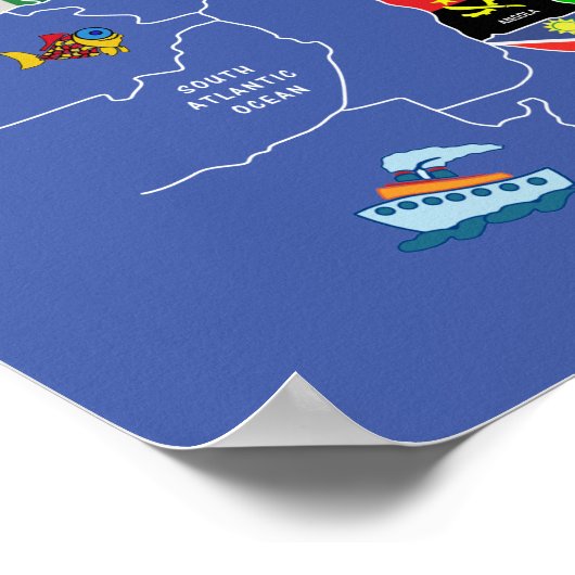 Afrika-Karte Poster (Ecke)