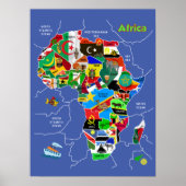 Afrika-Karte Poster (Vorne)