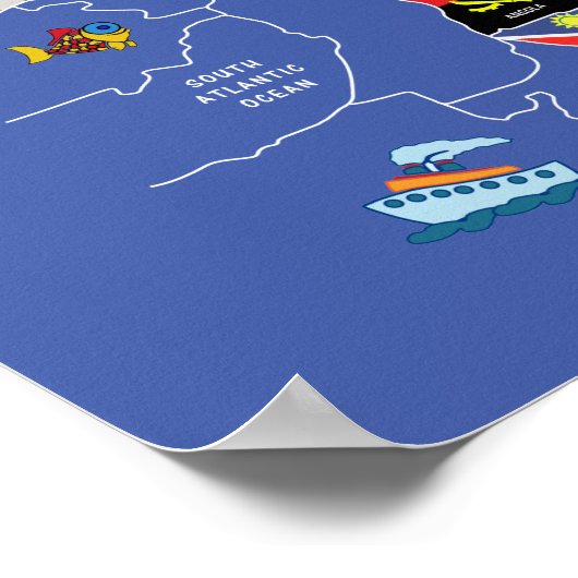 Afrika-Karte Poster (Ecke)